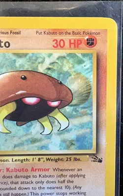 Pokemon TCG Kabuto Fossil 1st Edition Common Card 50/62 - Image 5
