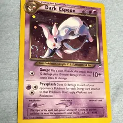 Pokemon TCG Neo Destiny Espeon Dark 4/105 Holo Unlimited Rare Card - Image 2
