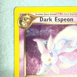 Pokemon TCG Neo Destiny Espeon Dark 4/105 Holo Unlimited Rare Card - Image 3