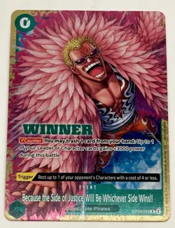 2025 One Piece - Because the Side of Justice Winner (3x) Cards Vol. 4 OP05-037 - Image 3