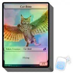 10 pcs FOIL CAT BIRD TOKEN (2/13) Ikoria IKO Magic MTG MINT CARD - Image 1