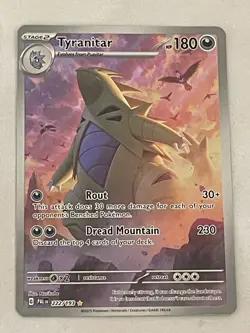 Tyranitar 222/193 Sv02: Paldea Evolved Illustration Rare Holo Pokemon TCG Card - Image 3