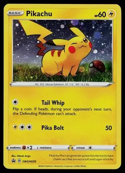 Pokemon Card - Pikachu Sword & Shield Promo SWSH039 Holo - Image 1