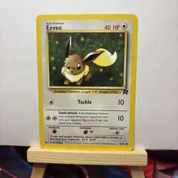 Pokemon Eevee 55/82 Team Rocket Common TCG Card 2000 English ENG - Image 1
