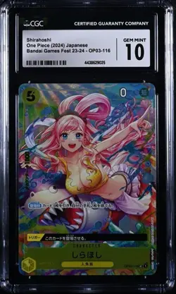 CGC 10 One Piece Karte OP03-116 UC Shirahoshi Japanisch BANDAI CARD GAME FEST（2） - Image 1