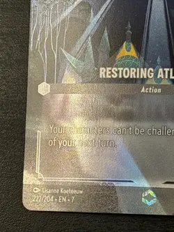 Disney Lorcana Restoring Atlantis Enchanted Card 222/204 Archazia's Island Holo - Image 5