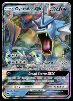 Pokemon Cards Gyarados GX 18/111 Crimson Invasion Holo Rare GX NM - Image 1