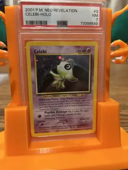 Pokemon TCG Celebi Neo Revelation Holo Rare Card 3/64 PSA 7! - Image 1