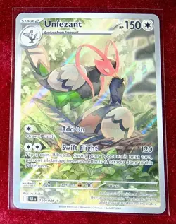 Unfezant 150/086 BLACK BOLT Illustration Rare Scarlet & Violet era Pokemon Card - Image 1
