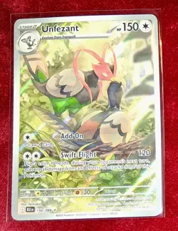 Unfezant 150/086 BLACK BOLT Illustration Rare Scarlet & Violet era Pokemon Card - Image 2
