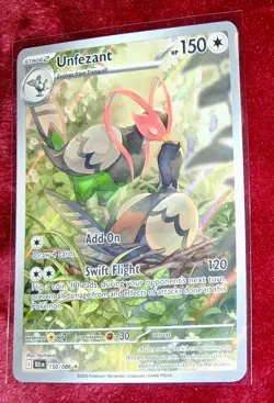 Unfezant 150/086 BLACK BOLT Illustration Rare Scarlet & Violet era Pokemon Card - Image 4
