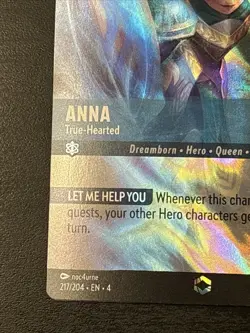 Disney Lorcana Enchanted Anna - True-Hearted Card 217/204 Ursula’s Return Set 4 - Image 5