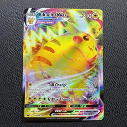Pokemon TCG Pikachu VMAX Normal Sized Card Black Star Promo SWSH286 NM - Image 1