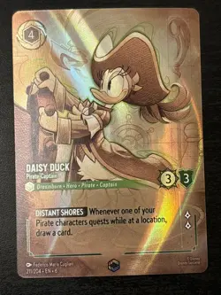 Lorcana Daisy Duck - Pirate Captain Enchanted NM Holofoil Azurite Sea Enchanted - Image 1
