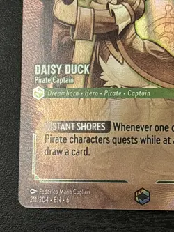 Lorcana Daisy Duck - Pirate Captain Enchanted NM Holofoil Azurite Sea Enchanted - Image 5