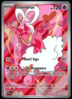Pokemon TCG Enamorus 180/167 Twilight Masquerade Illustration Rare Card - LP - Image 1