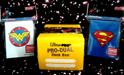 GirlGames - ULTRA PRO DC JUSTICE LEAGUE STANDARD CARD SLEEVES & DUAL DECK BOX - Image 1