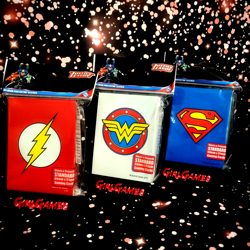 NEW 3X - 65 COUNT DC JUSTICE LEAGUE ULTRA PRO DECK PROTECTOR CARD SLEEVES - Image 1
