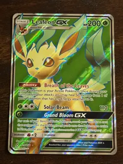 Pokemon TCG Leafeon GX Full Art Ultra Prism 139/156 Card - Image 1
