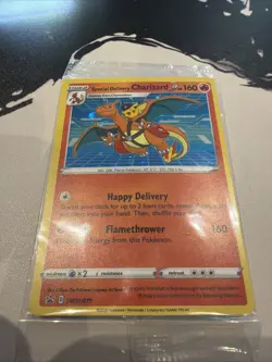 Special Delivery Charizard Pokemon Center Promo Card Holo (SWSH075) - SEALED - Image 2