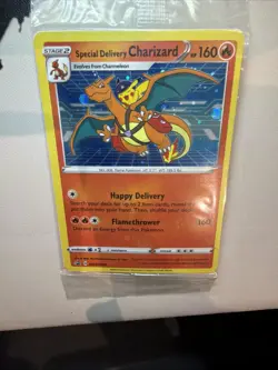 Special Delivery Charizard Pokemon Center Promo Card Holo (SWSH075) - SEALED - Image 3