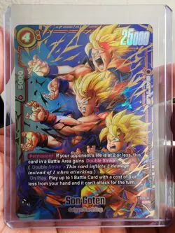Bandai Son Goten SCR Foil Battle Card FB08-121 Dragon Ball Super Card Game - Image 1