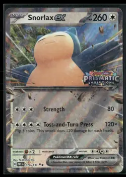 Snorlax ex (Prismatic Evolution Stamped) 076/131 Miscellaneous Cards & Products - Image 1