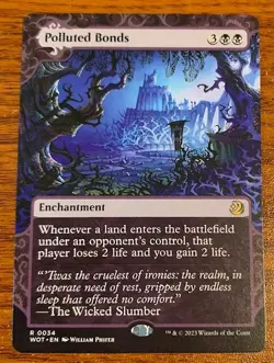 2023 MTG Wizards of the Coast Wilds of Eldraine Polluted Bonds #0034 Used - Image 1