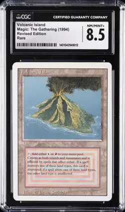 1994 MAGIC: THE GATHERING REVISED EDITION RARE VOLCANIC ISLAND CGC 8.5 - Image 1