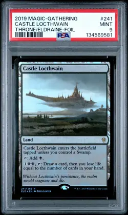 2019 MAGIC: THE GATHERING THRONE OF ELDRAINE FOIL #241 CASTLE LOCTHWAIN PSA 9 - Image 1