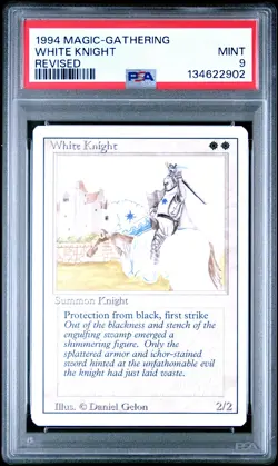 1994 MAGIC: THE GATHERING REVISED WHITE KNIGHT PSA 9 - Image 1