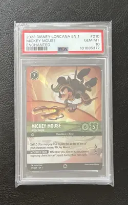 2023 Disney Lorcana First Edition Mickey Mouse Enchanted 210 - PSA 10 - Image 1