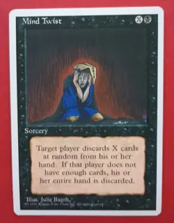Magic the Gathering MTG Fourth (4th) Edition MIND TWIST LP/EX R 1995! - Image 1