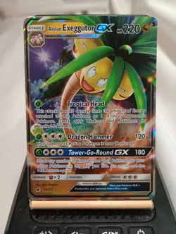 Alolan Exeggutor GX - 74/111 - Ultra Rare LP, English Pokemon Sun & Moon Crimson - Image 1