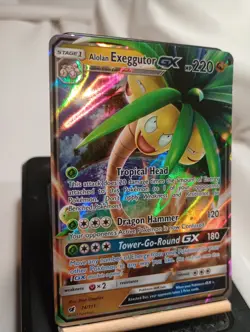 Alolan Exeggutor GX - 74/111 - Ultra Rare LP, English Pokemon Sun & Moon Crimson - Image 2