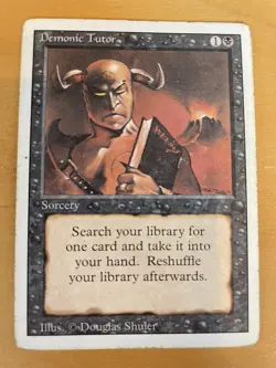 MTG Demonic Tutor Revised - Magic The Gathering - Image 1