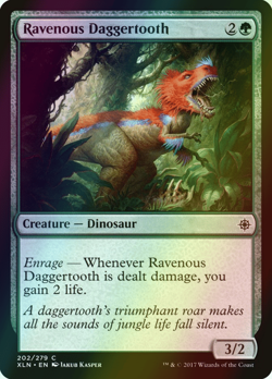 MTG Ravenous Daggertooth Foil ** Ixalan ** English (NM) - Image 1
