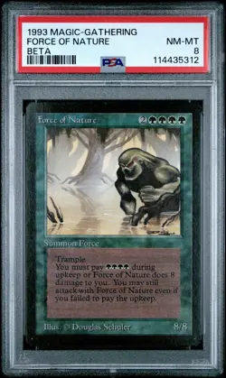 1993 MAGIC: THE GATHERING BETA FORCE OF NATURE PSA 8 - Image 1