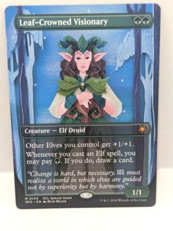 Leaf-Crowned Visionary - Lorwyn Eclipsed - Rare - Borderless - ECL 176 - Image 1