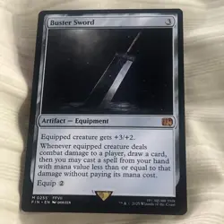 Buster Sword Final Fantasy Regular 255 Non-Foil MTG Magic The Gathering - Image 1