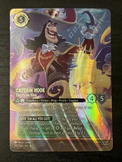Disney Lorcana Enchanted Captain Hook 215/204 Reign of Jafar Enchanted Foil NM - Image 1