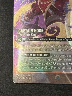 Disney Lorcana Enchanted Captain Hook 215/204 Reign of Jafar Enchanted Foil NM - Image 5