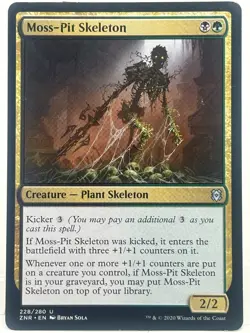Moss-Pit Skeleton LP* Zendikar Rising ENGLISH 228/280 mtg -UnltdCards - Image 1