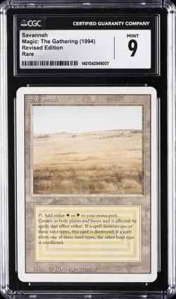 1994 MAGIC: THE GATHERING REVISED EDITION RARE SAVANNAH CGC 9 - Image 1