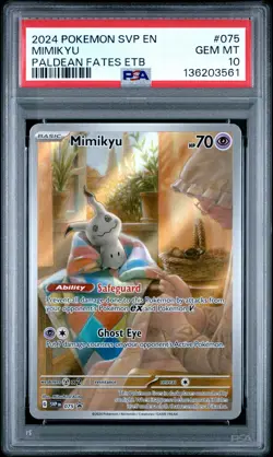 2024 POKEMON SVP EN-SV BLACK STAR PROMO #075 MIMIKYU PSA 10 - Image 1