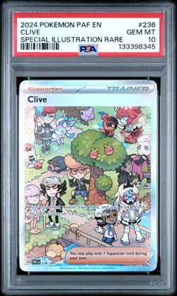 2024 POKEMON PAF EN-PALDEAN FATES SPECIAL ILLUSTRATION RARE #236 CLIVE PSA 10 - Image 1