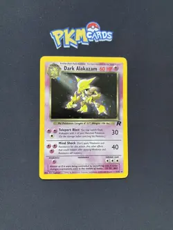 Pokemon TCG Dark Alakazam Team Rocket 1/82 Holo Rare LP. - Image 1