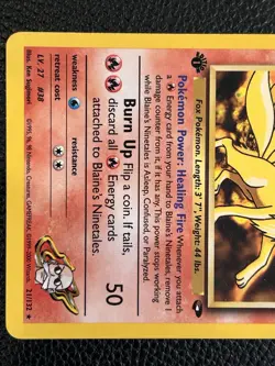 Blaine's Ninetales 21/132 REGULAR Pokemon WOTC Gym Challenge Non Holo Rare - Image 3