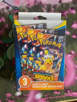 Pokemon TCG - Surging Sparks - 3 Pack Boosters - Factory Sealed - Image 1