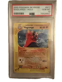 Pokemon 2003 Magcargo H17 Skyridge Holo Rare PSA 10 Gem Mint - Image 1